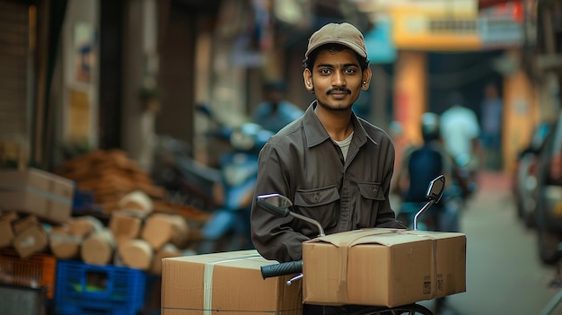 [freepicdownloader.com]-young-indian-delivery-boy-with-parcel-road-normal